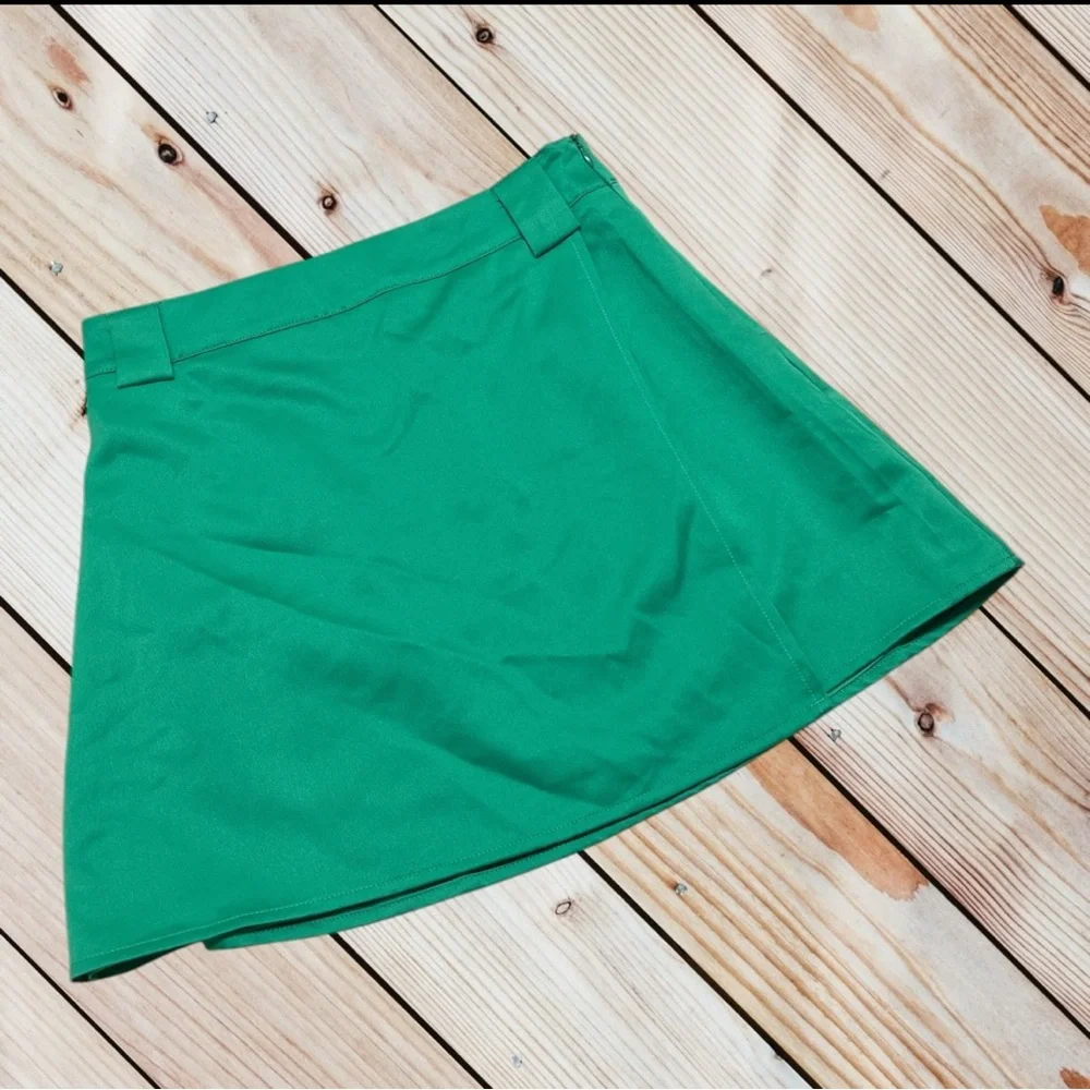 Revolve X More To Come S green wrap skirt